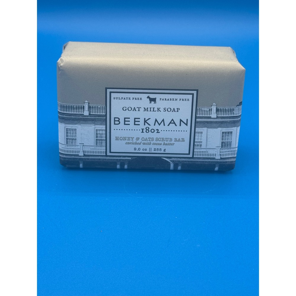 Beekman 1802 Honey & Oats Scrub Bar Goat Milk Soap LARGE 9 oz Paraben Free USA